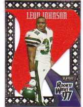 1997 Playoff Contenders Rookie Wave Pennants Silver Foil Orange Felt #24 Leon Johnson