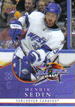 2008 Upper Deck All Stars #AS8 Henrik Sedin
