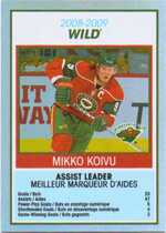 2009 Upper Deck OPC Team Checklist #TC15 Minnesota Wild