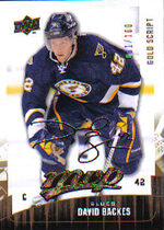 2009 Upper Deck MVP Gold Script #41 David Backes