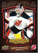 2009 Upper Deck Biography of a Season #BOS16 Martin Brodeur