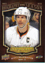 2009 Upper Deck Biography of a Season #BOS18 Scott Niedermayer