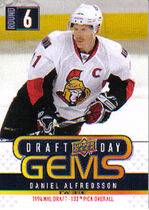 2009 Upper Deck Draft Day Gems Series 2 #GEM28 Daniel Alfredsson