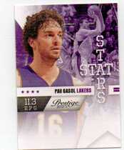 2010 Panini Prestige Stat Stars #12 Pau Gasol