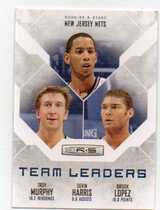2010 Panini Rookies & Stars Team Leaders #18 Brook Lopez|Devin Harris|Troy Murphy