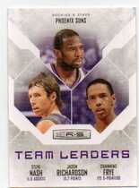 2010 Panini Rookies & Stars Team Leaders #24 Channing Frye|Jason Richardson|Steve Nash