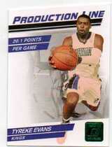 2010 Donruss Production Line Die Cuts Emerald #19 Tyreke Evans