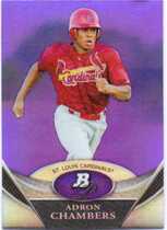 2011 Bowman Platinum Prospects Purple Refractors #BPP87 Adron Chambers
