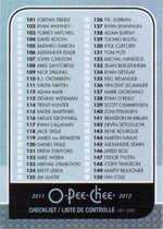 2011 Upper Deck O-Pee-Chee OPC Rainbow #497 Checklist