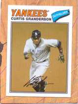 2012 Topps Archives Cloth Stickers #77C-CG Curtis Granderson
