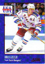 1992 Score USA Greats #8 Brian Leetch