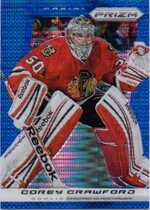 2013 Panini Prizm Prizms Blue Pulsar #126 Corey Crawford