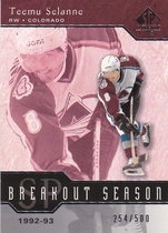 2003 SP Authentic Breakout Seasons #B22 Teemu Selanne