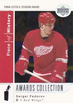 2002 Upper Deck Piece of History Awards Collection #AC15 Sergei Fedorov