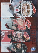 2003 BAP Memorabilia Deep in the Crease #DC-4 Martin Brodeur|Corey Schwab|Ari Ahonen|Scott Clemmensen