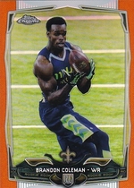 2014 Topps Chrome Orange Refractor #147 Brandon Coleman