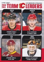 2011 Upper Deck O-Pee-Chee OPC Team Leaders #TL-5 Alex Tanguay|Jarome Iginla|Miikka Kiprusoff