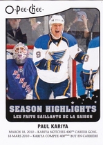 2010 Upper Deck O-Pee-Chee OPC Season Highlights #SH5 Paul Kariya
