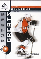 2001 SP Authentic #114 Justin Williams