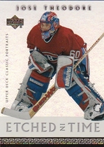 2002 Upper Deck Classic Portraits Etched in Time #ET9 Jose Theodore
