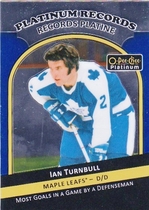 2017 Upper Deck O-Pee-Chee OPC Platinum Platinum Records #PR-8 Ian Turnbull