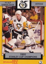 1991 Team Issue Penguins Foodland #2 Ulf Samuelsson