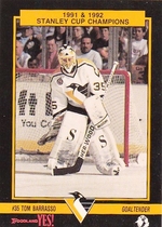 1992 Team Issue Penguins Foodland #5 Tom Barrasso