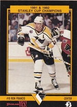 1992 Team Issue Penguins Foodland #7 Ron Francis
