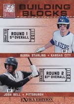 2011 Donruss Elite Extra Edition Building Blocks Dual #9 Jace Peterson|Lee Orr