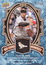 2009 Upper Deck A Piece of History Box Score Memories #BSM-MM Melvin Mora