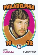 2009 ITG 1972 The Year In Hockey Blank Backs #77 Dave Schultz