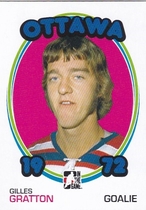 2009 ITG 1972 The Year In Hockey Blank Backs #130 Gilles Gratton