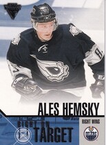 2002 Pacific Titanium Right on Target #8 Ales Hemsky
