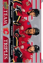 2020 Upper Deck Team Triples #TT-C2 Elias Lindholm|Johnny Gaudreau|Sean Monahan