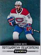 2017 Upper Deck Synergy Noteworthy Newcomers #NN-22 Victor Mete