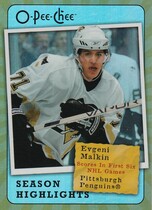 2007 Upper Deck OPC Season Highlights #SH4 Evgeni Malkin