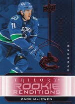 2019 Upper Deck Trilogy Rookie Renditions Red #RR-23 Zack Macewen