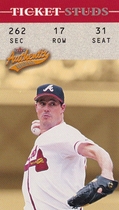 2003 Fleer Authentix Ticket Studs #2TS Greg Maddux