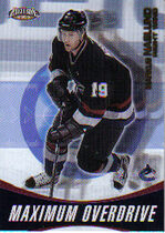 2002 Pacific Exclusive Maximum Overdrive #19 Markus Naslund