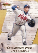 2000 Fleer Showcase Consummate Prose #CP9 Greg Maddux