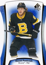 2021 SP Authentic Die-Cuts Blue #DC-7 David Pastrnak