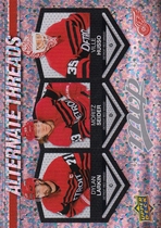 2023 Upper Deck MVP Alternate Threads #AT-16 Dylan Larkin|Moritz Seider|Ville Husso