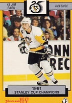 1991 Team Issue Penguins Foodland #1 Jim Paek