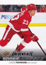2021 Upper Deck Credentials Rookie Arrivals #RA-1 Lucas Raymond