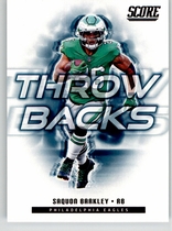 2025 Score Throwbacks #1 Saquon Barkley