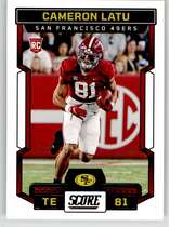 2023 Score Base Set #343 Cameron Latu