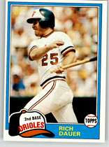 1981 Topps Base Set #314 Rich Dauer