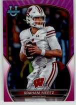 2022 Bowman Chrome University Pink Refractor #17 Graham Mertz