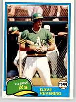 1981 Topps Base Set #568 Dave Revering