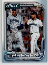 2026 Topps Chrome Past to Present #PTP-11 Felix Hernandez|Luis Castillo
